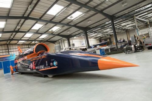 Bloodhound's supersonic car. Photography: DANIEL JONES.