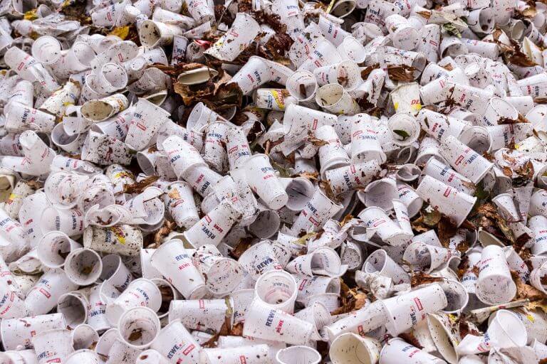 4 billion disposable coffee cups find their way into the trash every year. Source: pixabay.