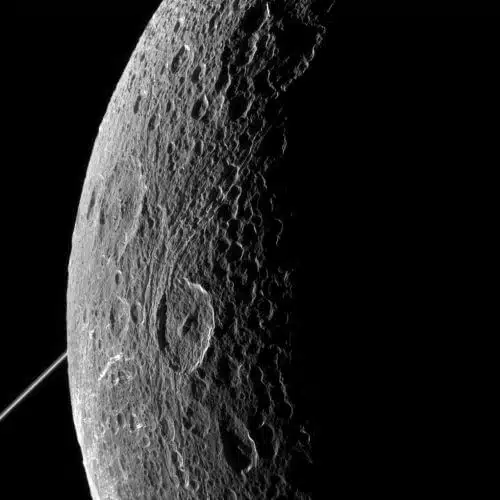 The moon discussed in a Cassini photograph in 2015. Source: NASA/JPL-Caltech/Space Science Institute.