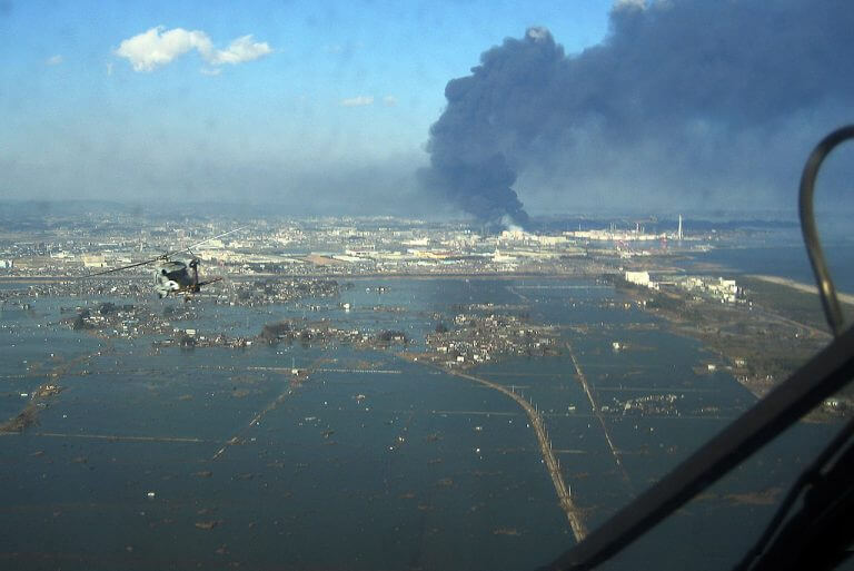 Damage from the earthquake and tsunami in Sendai, Japan, 2011. Photo: US Navy.