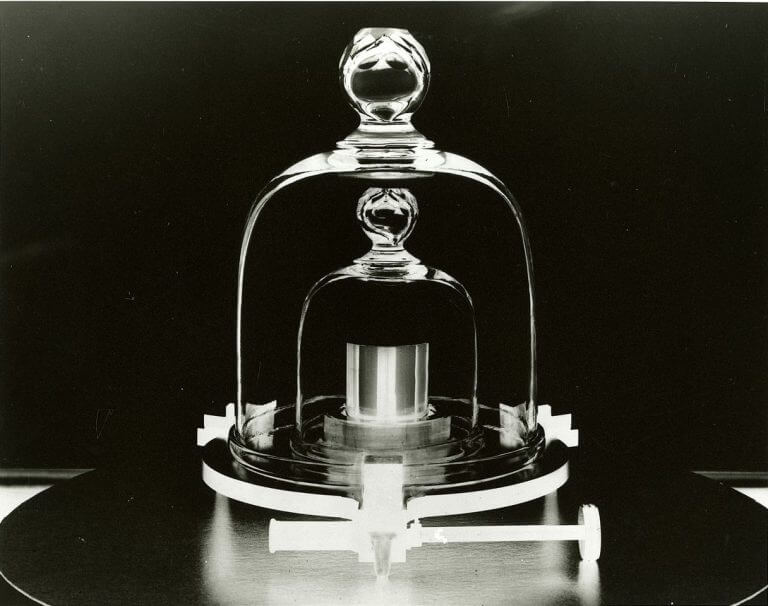 A replica of the standard international kilogram. Source: National Institute of Standards and Technology.