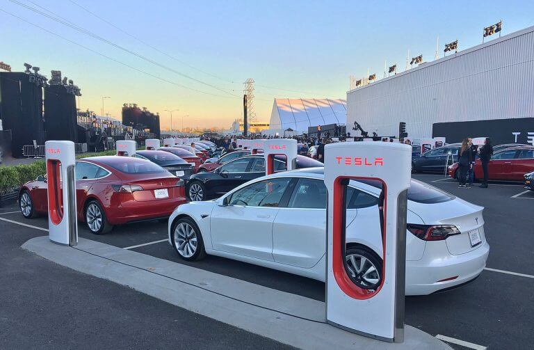Tesla Model 3 vehicles. Source: Steve Jurvetson.