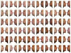למוח של פרימטים יש יכולת מופלאה לזהות פרצופים. חוקרים מתחילים כעת לפצח את הקוד הזה. איור: Turinboy.