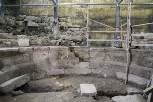 The theater-like structure. Photo: Yaniv Berman, courtesy of the Antiquities Authority.