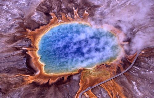 Birth Pool: Life on Earth may have originated in places similar to the Great Prism Spring in Yellowstone Park, USA. Photo: Jim Peaco, National Park Service.