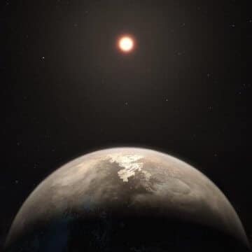איור אמנותי של כוכב הלכת רוס 128b. קרדיט: ESO/M. Kornmesser