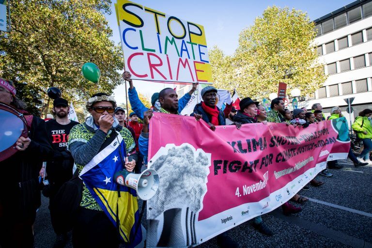 A demonstration near the climate change conference in Bonn, November 9, 2017. Photo: Jörg Farys / BUND.