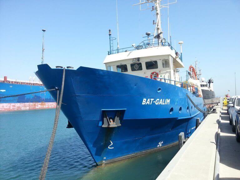 Bat Galim. The ship with which the research is carried out. Photo: Courtesy of the research team.