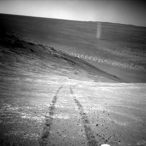 A sand elf photographed by Opportunity at Marathon Valley on April 4, 2016.