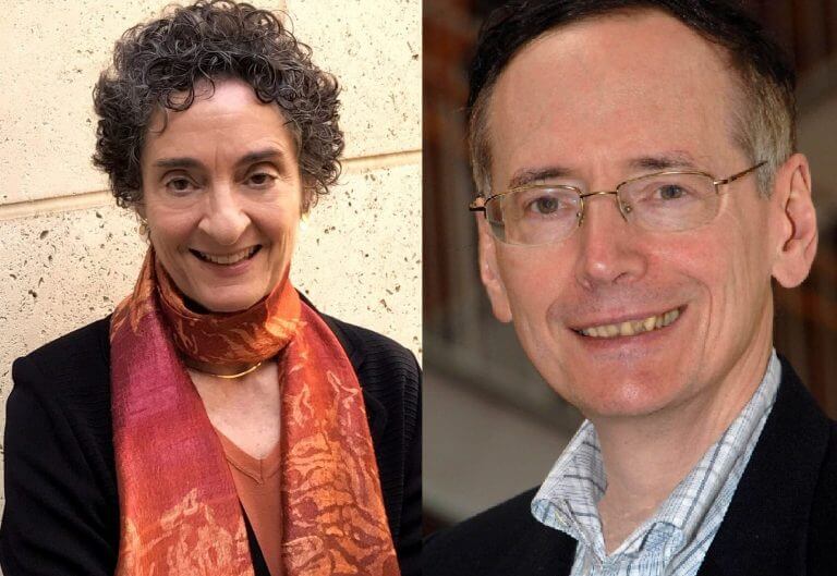 From right to left: Prof. Tobin Marks and Prof. Karla Schatz. Photo: Technion spokespeople