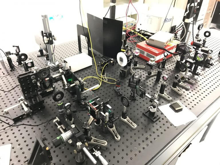 The optical system in the laboratory - a collaboration between the Technion and CREOL. Source: Technion spokesmen.