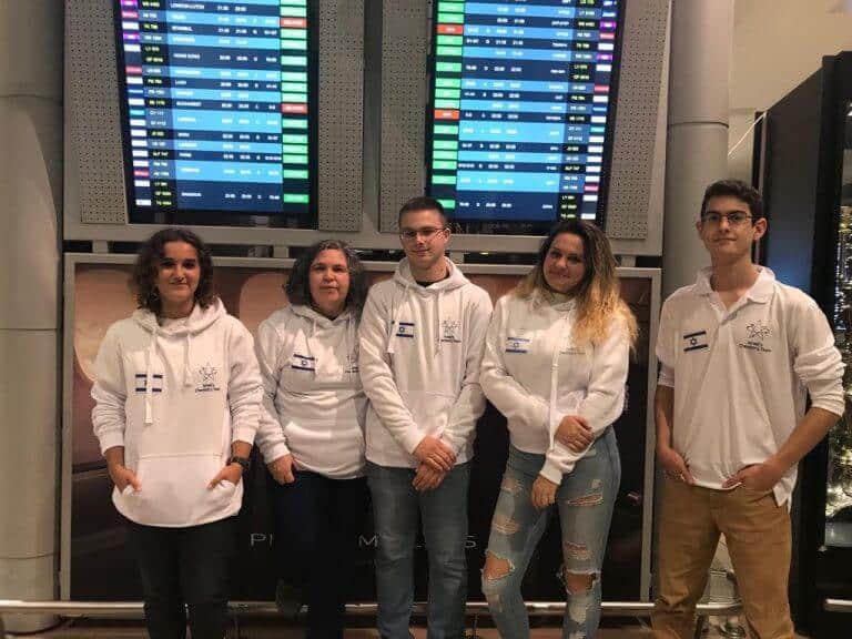 Israel's national team for the Chemistry Olympiad in Minsk, 2018. Photo: Technion Spokesperson