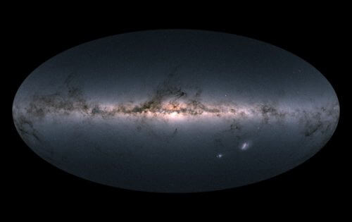 The sky of Gaia - in artificial colors. Photo: ESA/Gaia/DPAC