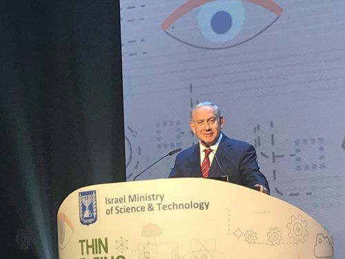 ראש הממשלה בנימין נתניהו בכנס שרי מדע מרחבי העולם שהתקיים בירושלים. צילום: אבי בליזובסקי