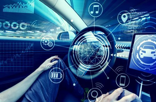 Autonomous car. The hands are free, but the question is, has the freedom passed from the driver to the government or to everyone the sensors report to? Photo: shutterstock