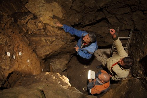 The eastern hall in the Denisova Cave in Russia where the bone fragment of a girl who was a hybrid between a Denisovan father and a Neanderthal mother was discovered. Photo: Max Planck Institute for Evolutionary Anthropology in Leipzig, IAET SB RAS, Sergei Zelensky, from the Max Planck Evolutionary Anthropology Press Kit