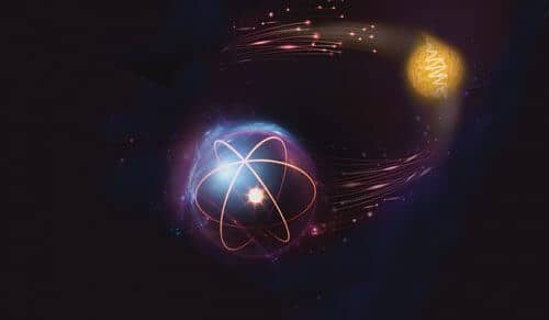 الأخذ والعطاء: البوابة المنطقية الكمومية بين الفوتون والذرة، رسم توضيحي: البروفيسور باراك ديان، معهد وايزمان