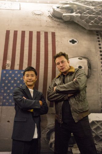Elon Musk and Yusaku Mazawa, from Twitter.