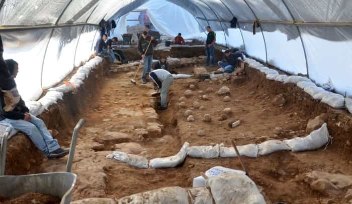 The Antiquities Authority excavation in the Russian lot in Jerusalem. Photo: Kafir Arbiv, Antiquities Authority