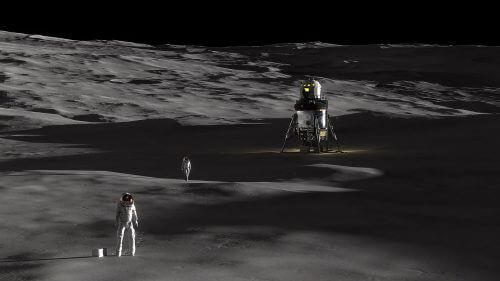 נחתת הירח של לוקהיד מרטין. איור לוקהיד מרטיןנחתת הירח של לוקהיד מרטין. איור לוקהיד מרטין