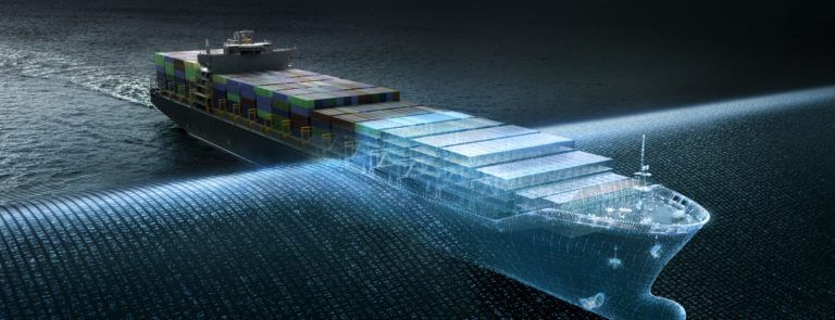 הדמיה של ספינת מטען אוטונומית. איור: אינטל ורולס רויס