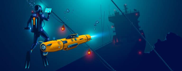 רובוטים משולבי התקני האינטרנט של הדברים יוכלו לעבוד במקומות מסוכנים כגון מתחת למים. איור: shutterstock