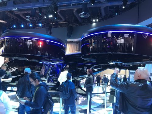 Bell Helicopter's Nexus flying taxi at CES, outside view. Photo: Avi Blizovsky