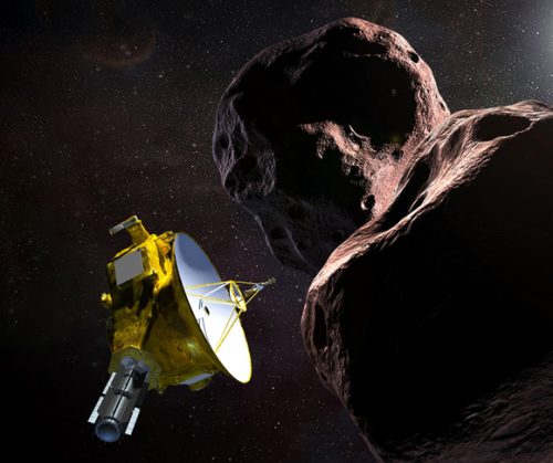 מעבר קצר שאמור לחשוף גרם שמימי לא נודע. הדמיה של New Horizons ליד ת'ולה אולטימה (לא בקנה מידה) | מקור: NASA