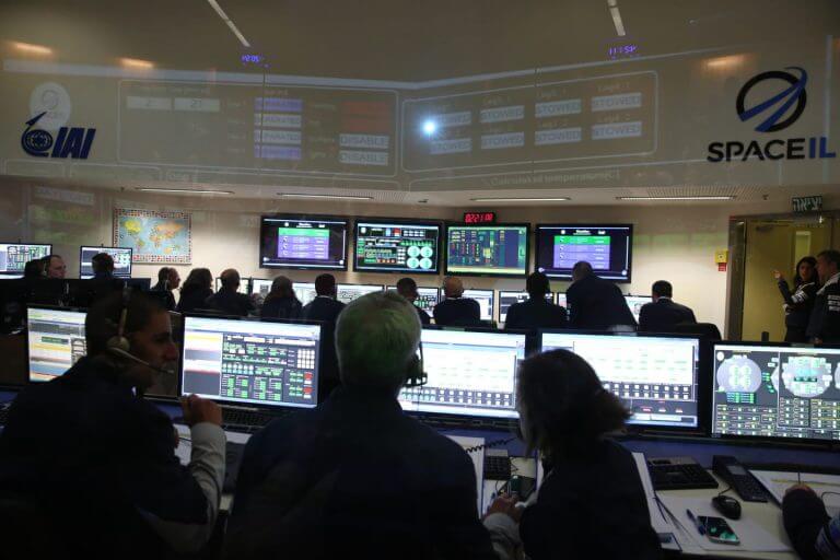 The control center of the Genesis spaceship. Photo by SpaceIL PR and the Aerospace Industry