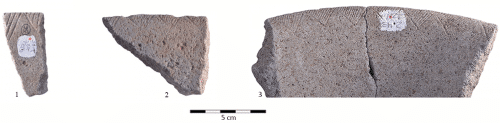 Basalt plates from the Chalcolithic period - active trade. Photo: Haifa University Public Relations