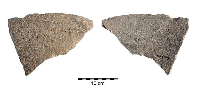 Basalt plates from the Chalcolithic period - active trade. Photo: Haifa University Public Relations