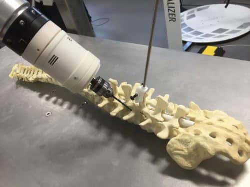 The spine surgeon robot developed at NTU. Credit: NTU UNIVERSITY