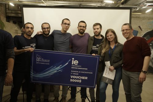 The winning team in the hackathon AI from space Photo: Shanir Katzir