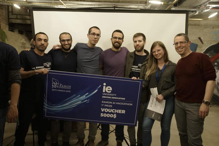 The winning team in the hackathon AI from space Photo: Shinir Katzir
