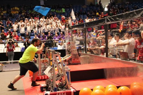 The finals of the FIRST Israel competition, the winners of which are now competing in the world competition in Detroit. Photographed by: Technion spokespeople