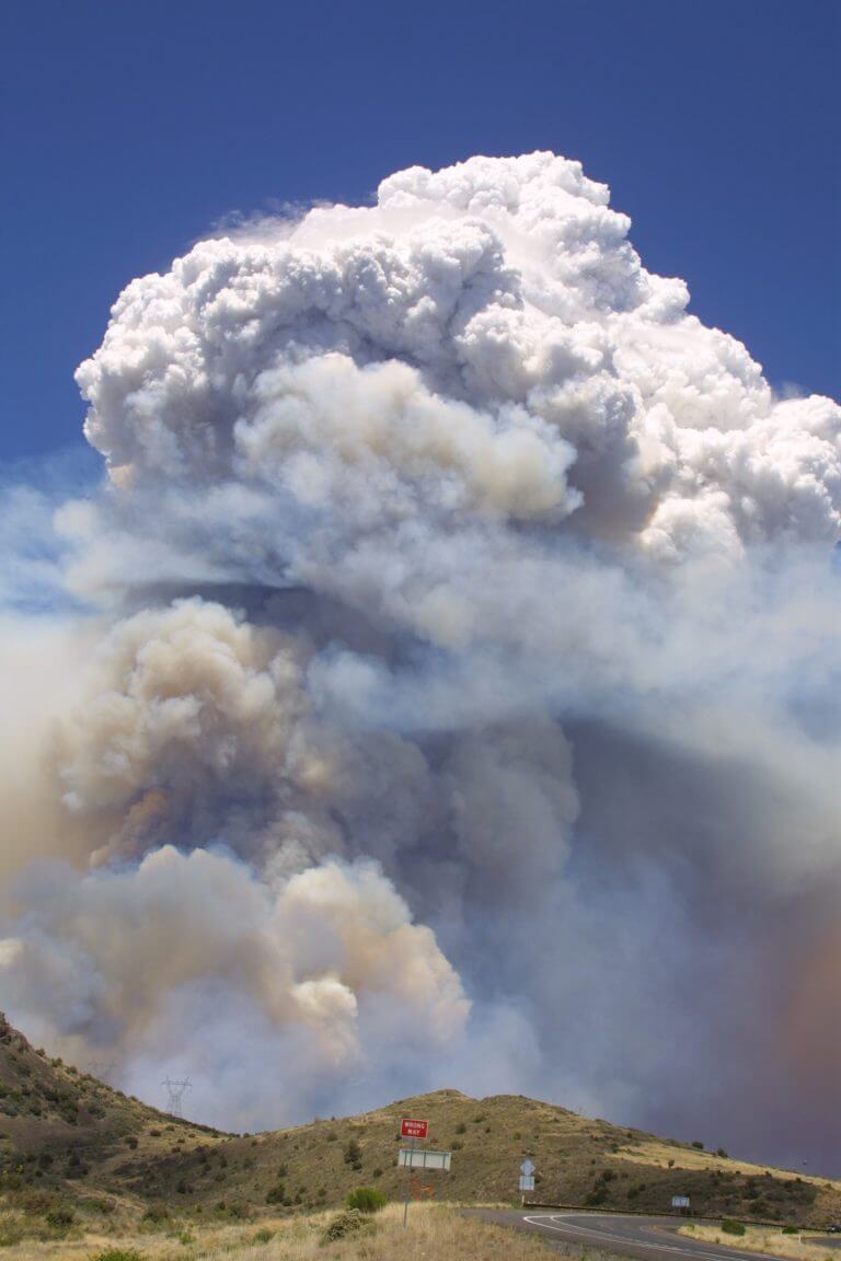 "In terms of the climatic effect, the effect of the pyrocumulonimbus clouds can be compared to the effect of moderate volcanic eruptions." Photo: Eric Neitzel, Wikipedia