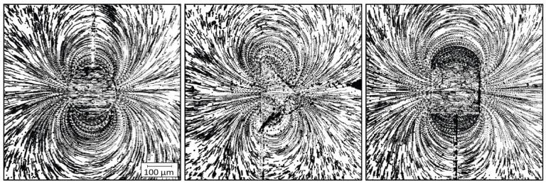 The array of electrodes creates dipole flows. Superposition of these flows allows the creation of complex flow fields. Illustration: Prof. Moran Berkovich's research group, Technion