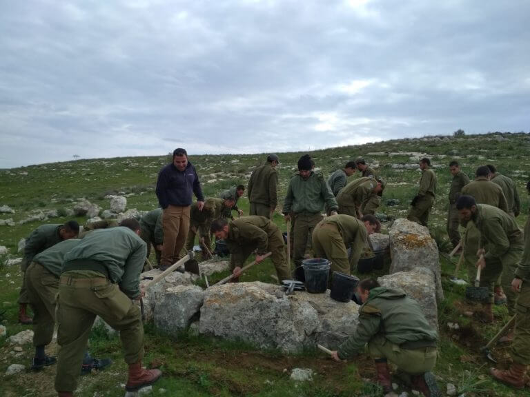 A 2700-year-old tower was discovered at a paratrooper base. Photo: Antiquities Authority