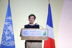 כריסטינה פיגרס בועידת האקלים של האו"ם בפריז, 2015. צילום: UNFCCC