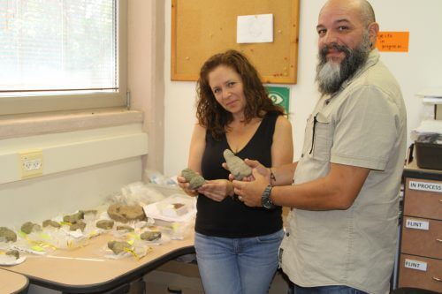 Dr. Yaroslav Gruman and Prof. Rodriguez in the laboratory at the University of Haifa. Photo: Haifa University Spokesperson