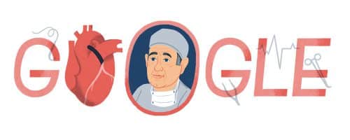 דודל שהוציאה חברת גוגל ליום הולדתו ה-96 של ד"ר רנה פבלרו, חלוץ ניתוחי המעקפים