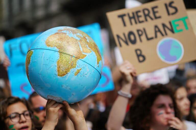 Teenagers demonstrate at the Climate March for the Future, Turin, Italy, May 2019. Photo: shutterstock.com