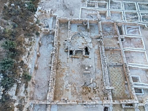 The church complex that was revealed in Ramat Beit Shemesh. Photo: Assaf Peretz, Antiquities Authority