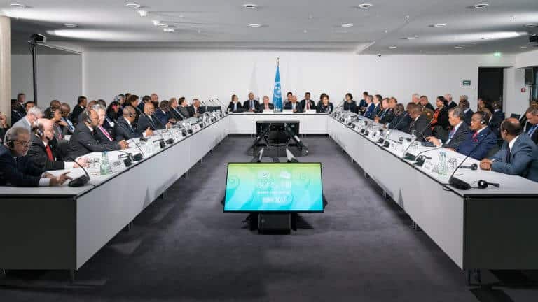 Meeting of heads of organizations and countries at the COP 23 conference in Bonn, November 15, 2017. Source: UNclimatechange.
