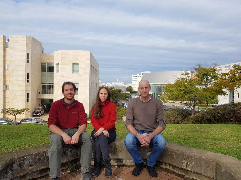 Prof. Tal Allenbogan, Mai Tal and Shay Keren-Tzur. Photo: Courtesy of Tel Aviv University