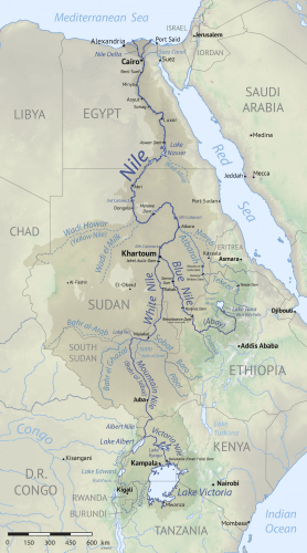 Map of the Nile. User Shanon1, Wikipedia