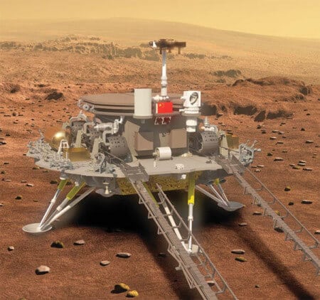 החללית הסינית האושינג הצפויה להיות משוגרת למאדים ביולי 2020. איור: סוכנות החלל הסינית