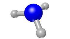 מולקולת האמוניה - NH3. Image by Colin Behrens from Pixabay