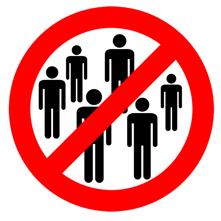 Prohibition on gatherings due to the corona epidemic. Illustration: Image by zmisoz from Pixabay