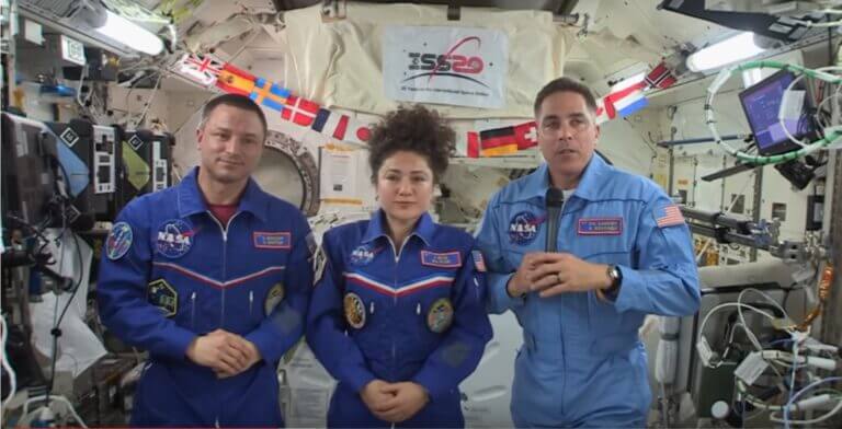 מימין לשמאל: כריס קאסידי, ג'סיקה מאיר, אנדרו מורגן. צילום: NASA
